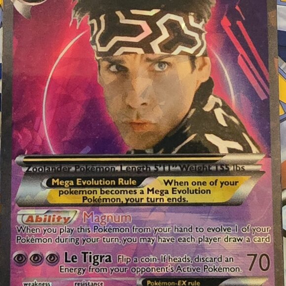 Blue Steel Zoolander Pokemon Card Custom holo foil - Picture 6 of 8